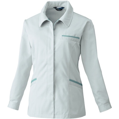 桑和 EC4222 レディース長袖スモック シルバ