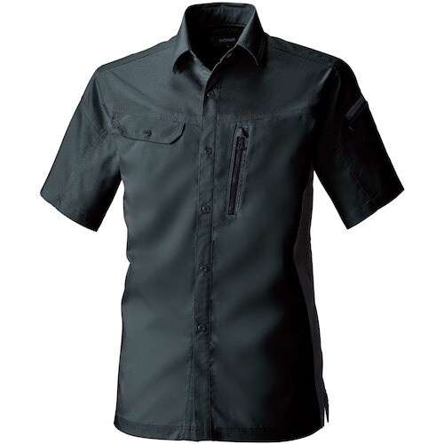 SOWA 3018−03 半袖シャツ ブラック M