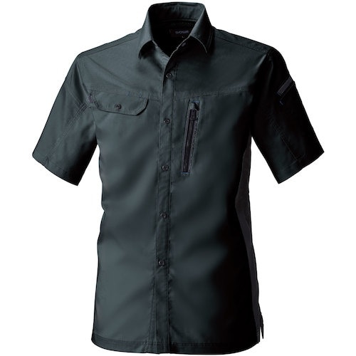 SOWA 3018−03 半袖シャツ ブラック L