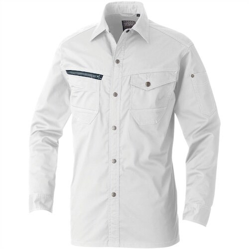 NBW 3088−02 長袖シャツ シルバーグレー