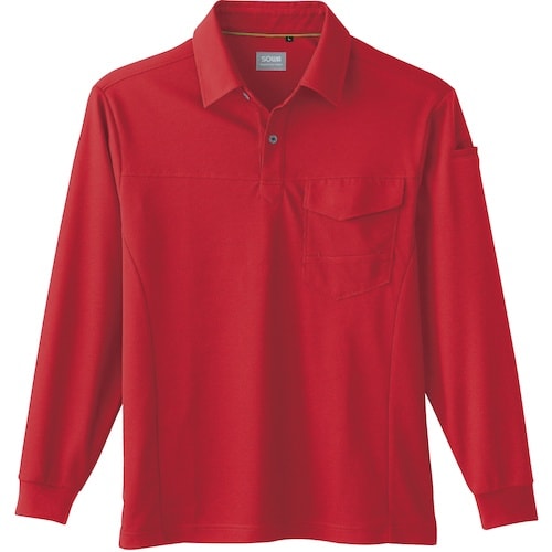 SOWA 50960 長袖ポロシャツ(胸ポケット付