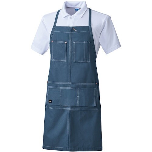 G.G. 10131 エプロン首掛 ブルー フリー