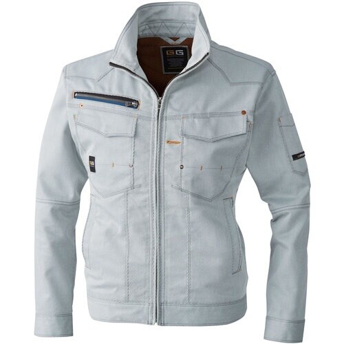 G.G. 8773 長袖ブルゾン シルバーグレー