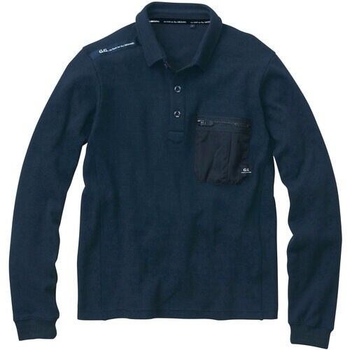 G.G. 3105−50 長袖ポロシャツ ネイビー