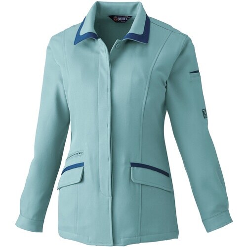 桑和 EC9222 レディース長袖スモック モスグ