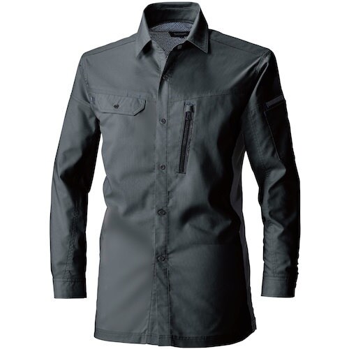 SOWA 3018−02 長袖シャツ チャコールグ