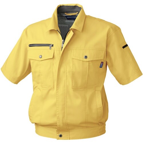 桑和 611 半袖ブルゾン マスタード 3L