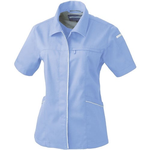 桑和 614 レディース半袖スモック パープルブル