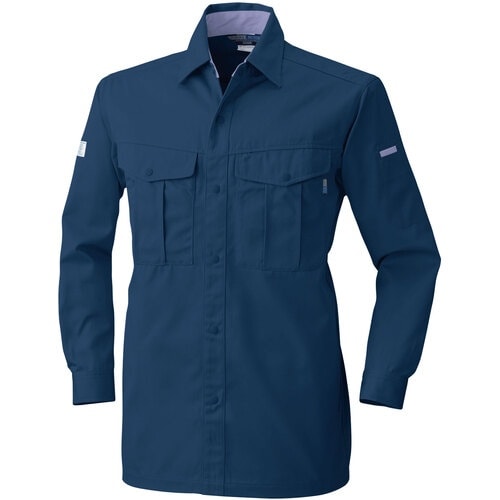 桑和 EC4225 長袖シャツ ネイビー 5L