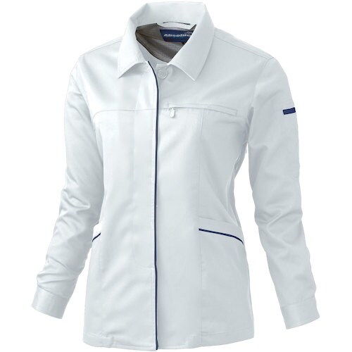 桑和 612 レディース長袖スモック シルバーグレ