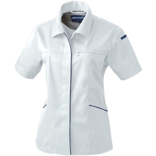 桑和 614 レディース半袖スモック シルバーグレ