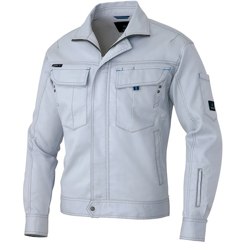 アイトス 長袖ブルゾン(男女兼用) シルバーグレー