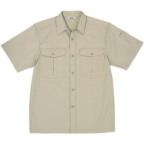 桑和 VA687 半袖シャツ アイボリー 6L