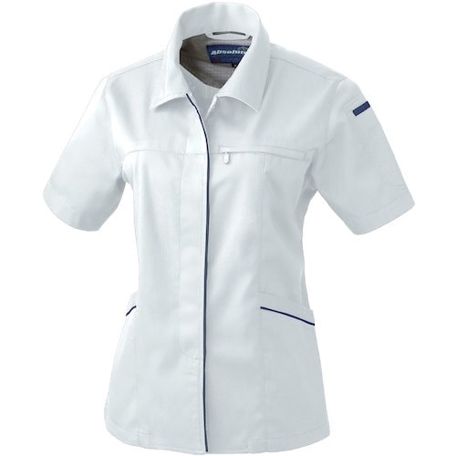 桑和 614 レディース半袖スモック シルバーグレ