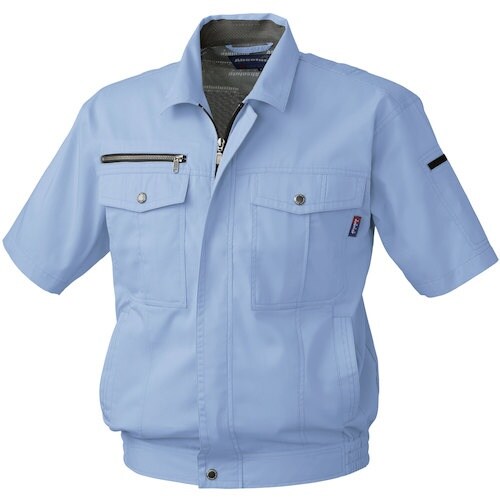 桑和 611 半袖ブルゾン パープルブルー 3L