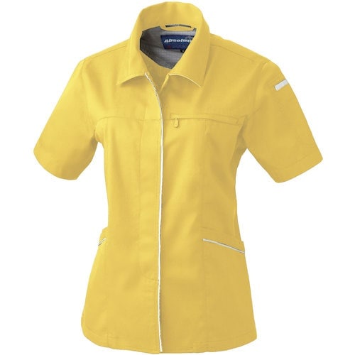 桑和 614 レディース半袖スモック マスタード