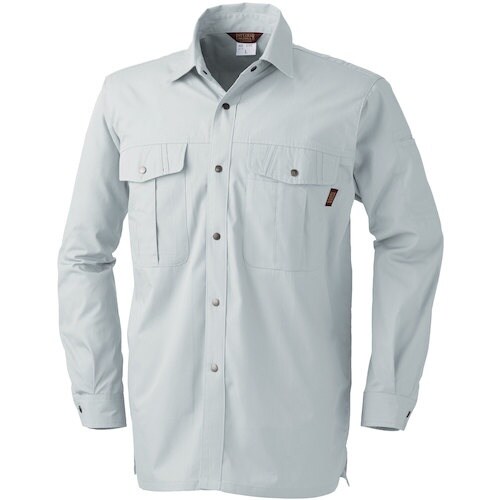 桑和 535 長袖シャツ シルバーグレー 6L
