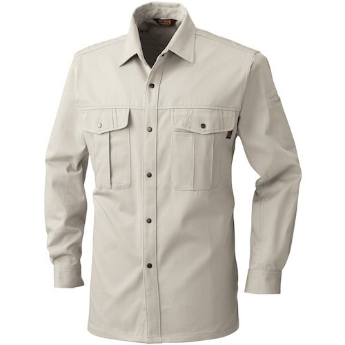 桑和 5335 長袖シャツ アイボリー 6L