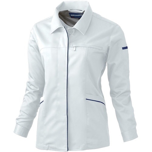 桑和 612 レディース長袖スモック シルバーグレ