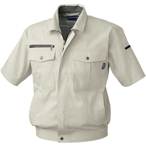 桑和 611 半袖ブルゾン ベージュ 3L