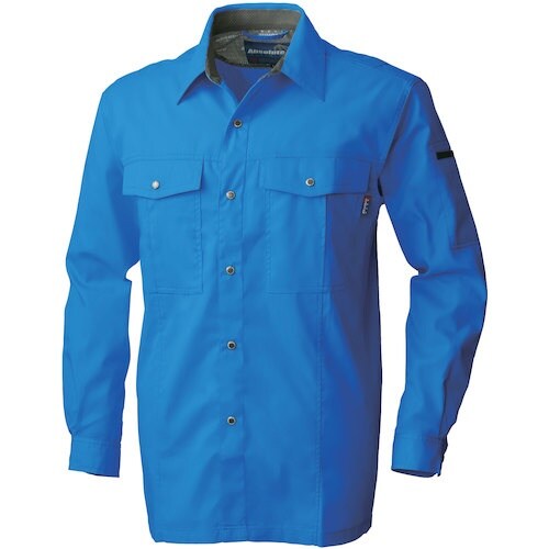 桑和 615 長袖シャツ ブルー 3L