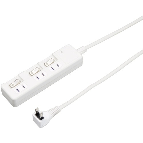 YAZAWA 雷ガード付3個口節電タップ0.3mホ