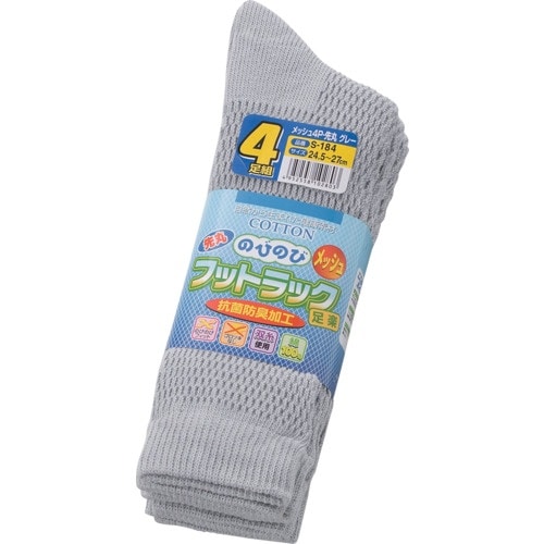 富士グローブ S−184 メッシュ先丸 グレー (