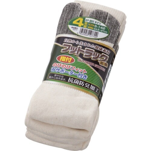 富士グローブ S−142 指付 キナリ (4足入)