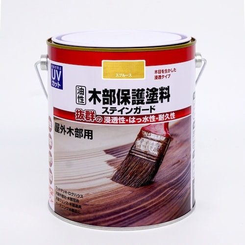 ニッぺ 油性木部保護塗料ステインガード 1.6L