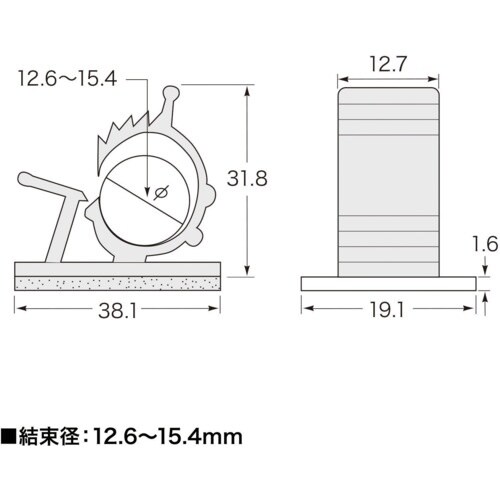SANWA ケーブルクランプ(大・4個入り)