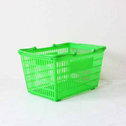 大和産業 買い物かご SL−7 グリーン 10個セ