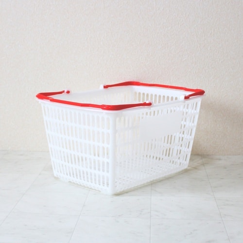 大和産業 買い物かご SL−7 ナチュラル把手レッ