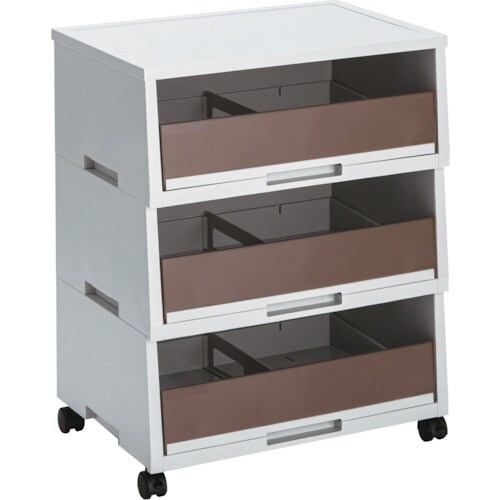 テラモト ペーパー分類ボックス ブラウン