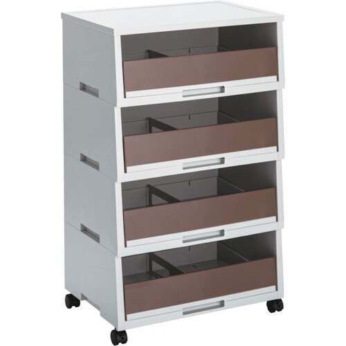 テラモト ペーパー分類ボックス ブラウン