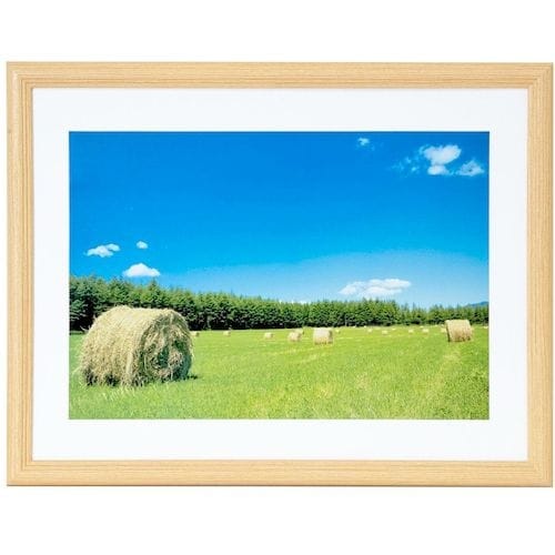 フジカラー 木製額縁YM−3木地 アクリル ワイド