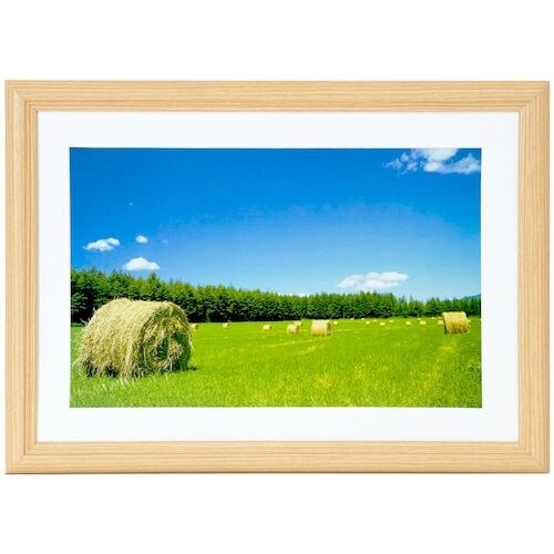 フジカラー 木製額縁YM−3木地 アクリル ワイド