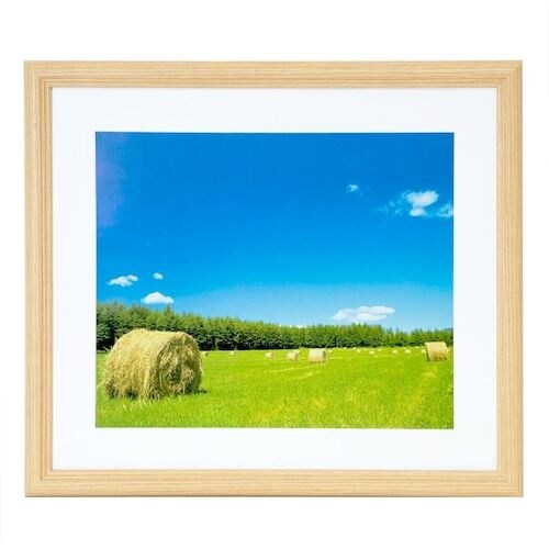 フジカラー 木製額縁YM−3木地 アクリル 4切