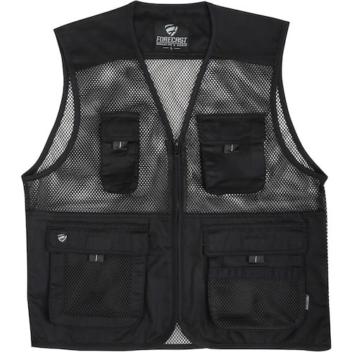 カジメイク メッシュベスト ブラック LL