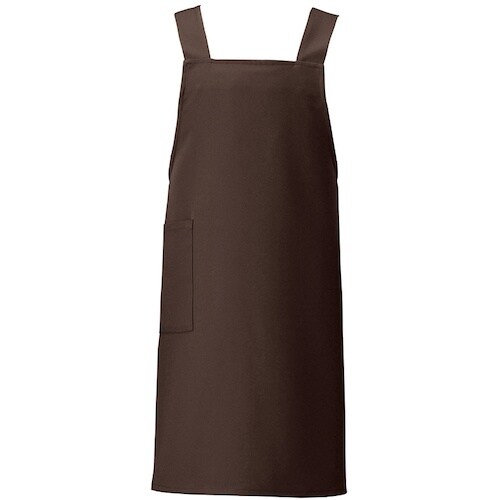 アイトス 胸当てエプロン ダークブラウン