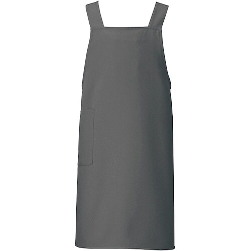 アイトス 胸当てエプロン ダークグレー