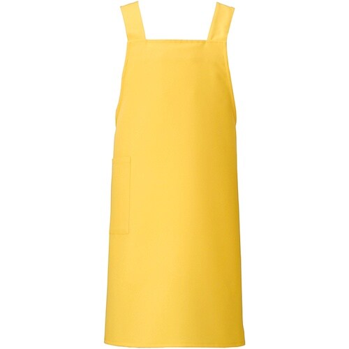 アイトス 胸当てエプロン イエロー