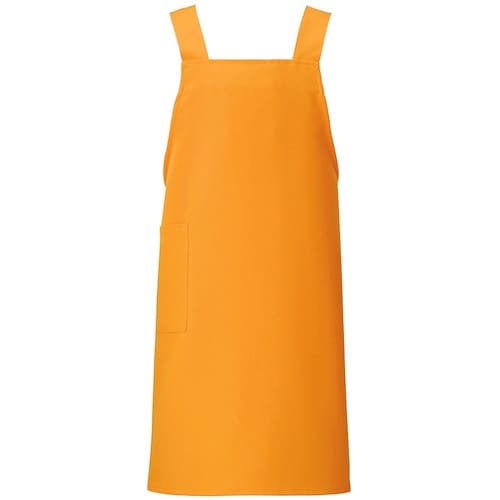 アイトス 胸当てエプロン オレンジ