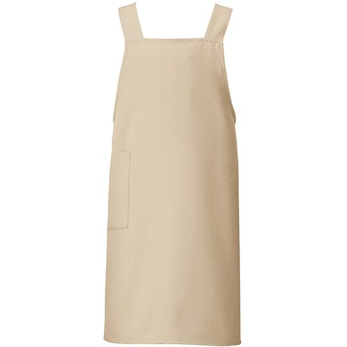 アイトス 胸当てエプロン ライトベージュ