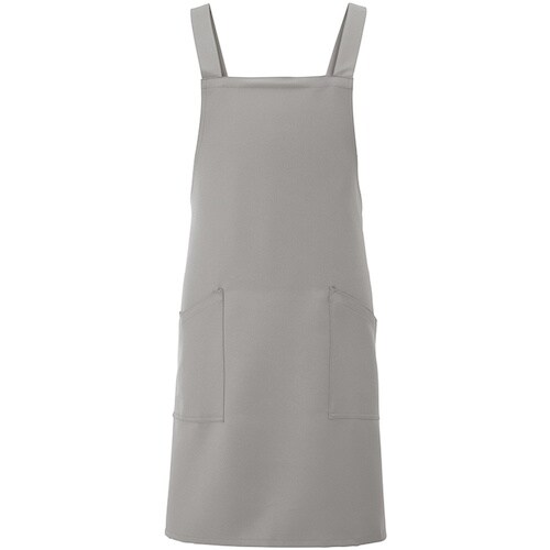 アイトス 胸当てエプロン グレー