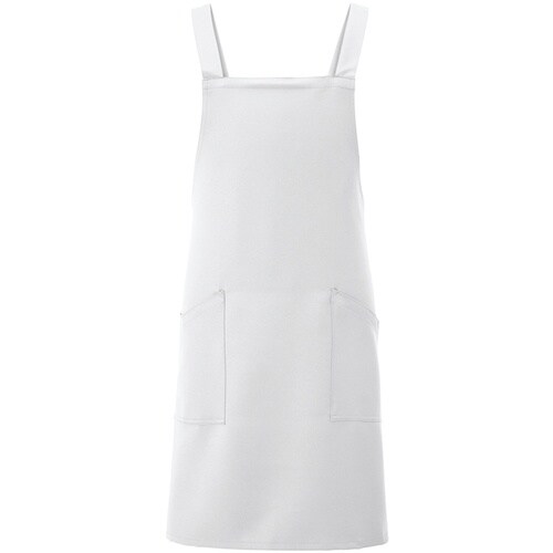 アイトス 胸当てエプロン 白