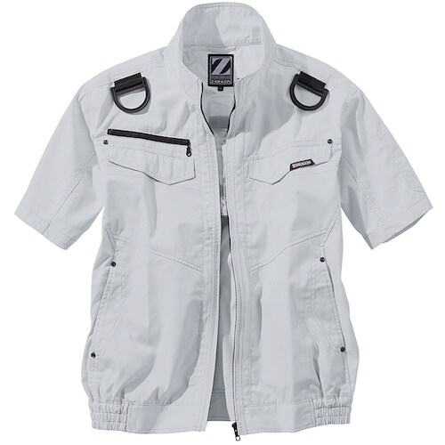 自重堂 空調服半袖ブルゾン シルバ− S
