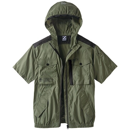 自重堂 空調服半袖ブルゾン カ−キ L