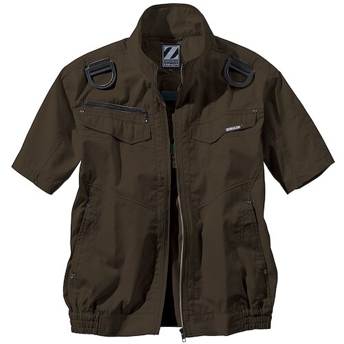 自重堂 空調服半袖ブルゾン オリ−ブ LL