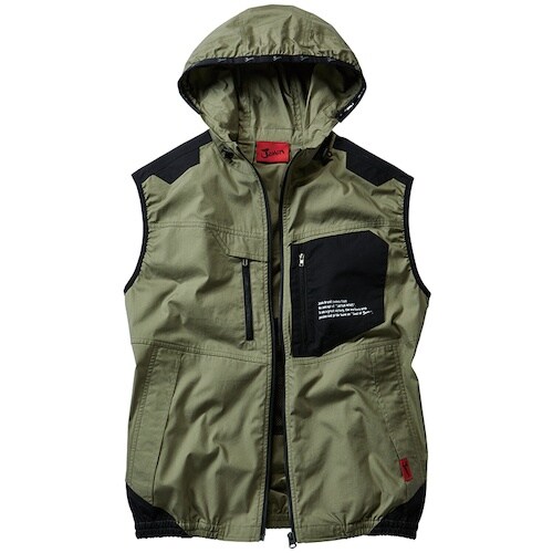 自重堂 空調服ベスト カ−キ LL