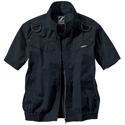 自重堂 空調服半袖ブルゾン シツクブラツク EL